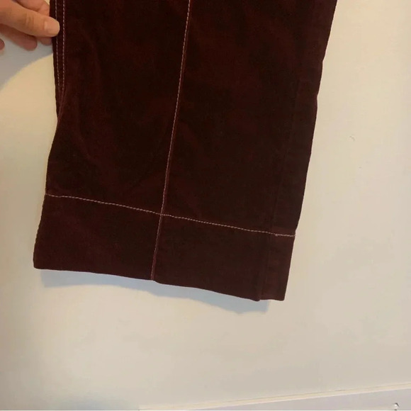 Free People Y2K Corduroy Wide Leg Low Rise Pants Berry Colored Size 4 - Picture 4 of 12